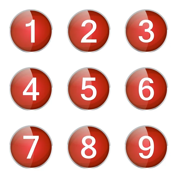 Numbers Counting Icon Set — Stock Vector