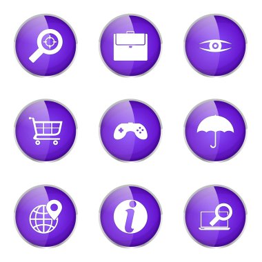 SEO Internet işareti simgesi tasarım kümesi