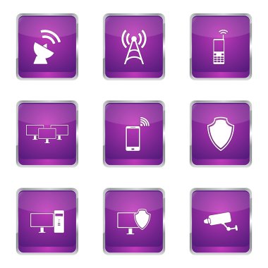 Telekom iletişim simgesi tasarım ayarla