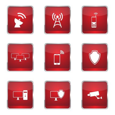 Telekom iletişim simgesi tasarım ayarla