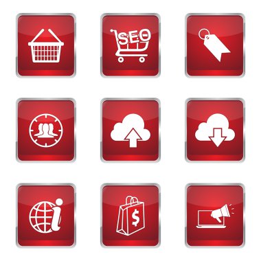 SEO Internet işareti simgesi tasarım kümesi