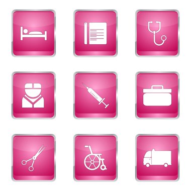 hastane sağlık simge seti