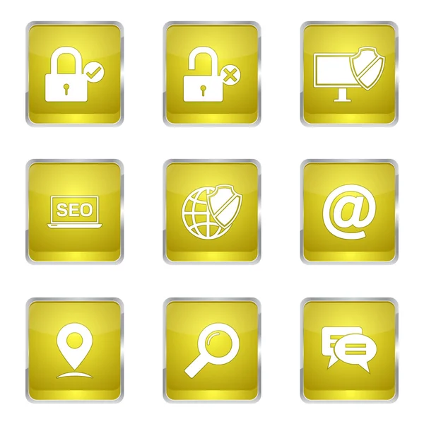 SEO Internet Sign Icon Design Set — Stock Vector