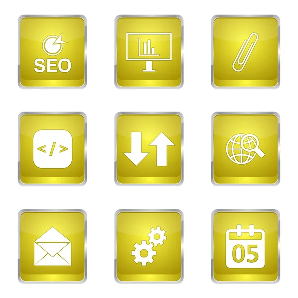 Seo Internet Zeichen Icon Design Set — Stockvektor