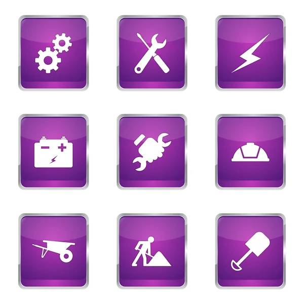 Herramientas de construcción Icon Design Set — Archivo Imágenes Vectoriales