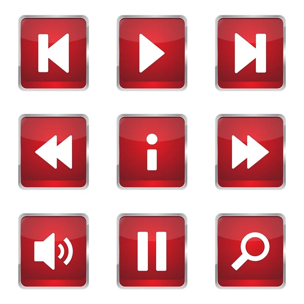 Multimedia Controller Icon Set — Stock Vector