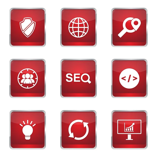 Seo Internet Zeichen Icon Design Set — Stockvektor