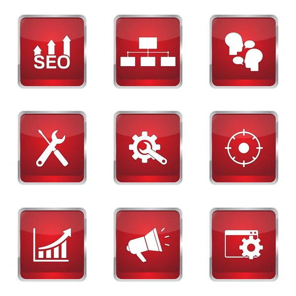 SEO Internet Sign Icon Design Set — Stock Vector