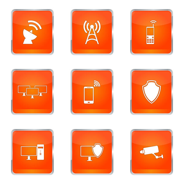 Telecom Communication Icon Design Set