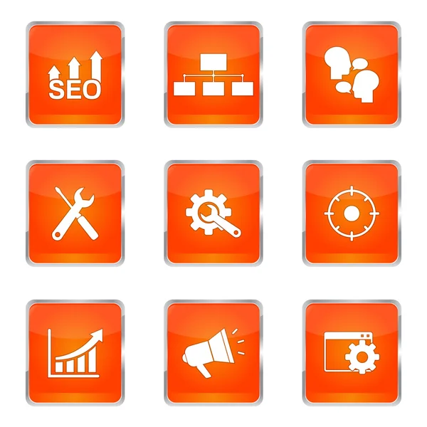 Seo Internet Zeichen Icon Design Set — Stockvektor