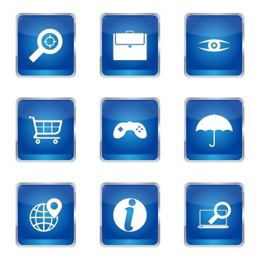 SEO Internet işareti simgesi tasarım kümesi