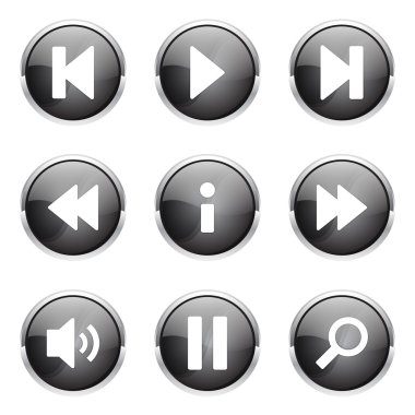Çoklu ortam denetleyicisi Icon set