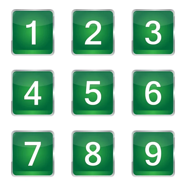 Numbers Counting  Icon Set — Stock Vector