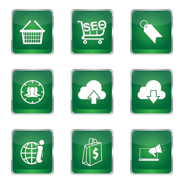 SEO Internet Sign Icon Design Set — Stock Vector