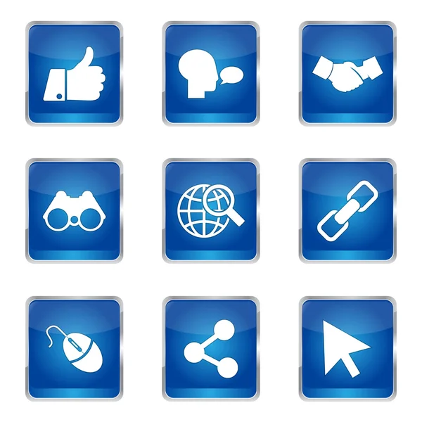 Sociale internet pictogrammenset — Stockvector