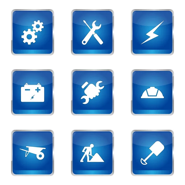 Herramientas de construcción Icon Design Set — Archivo Imágenes Vectoriales