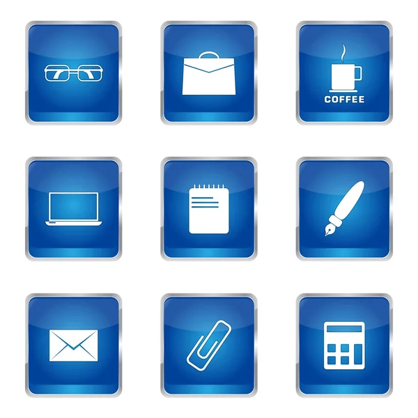 Office Work Icon Set — Stock Vector