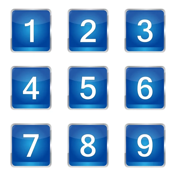 Zahlen-Zähl-Symbol gesetzt — Stockvektor