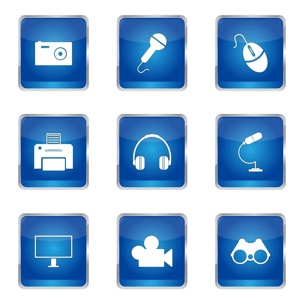 Electronic Equipment Icon Set — Stock Vector