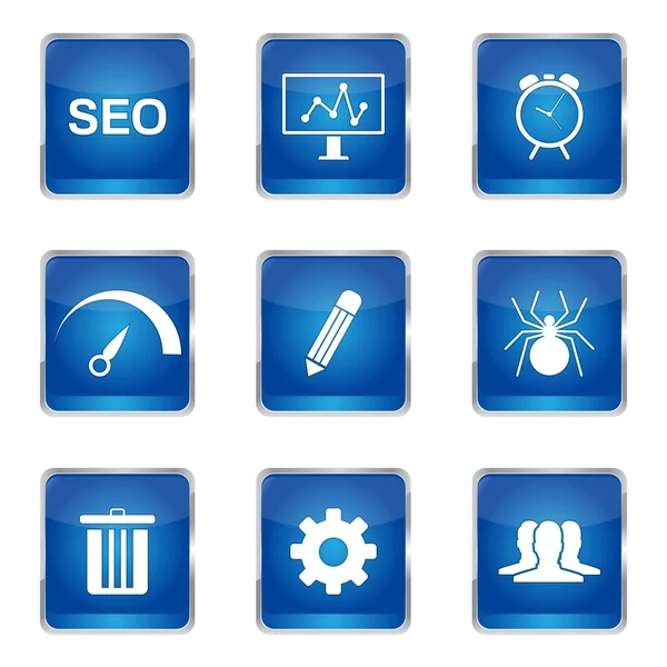 SEO Internet signe Icon Set Design — Image vectorielle