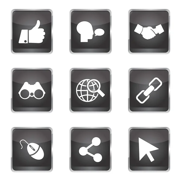 Sociale internet pictogrammenset — Stockvector