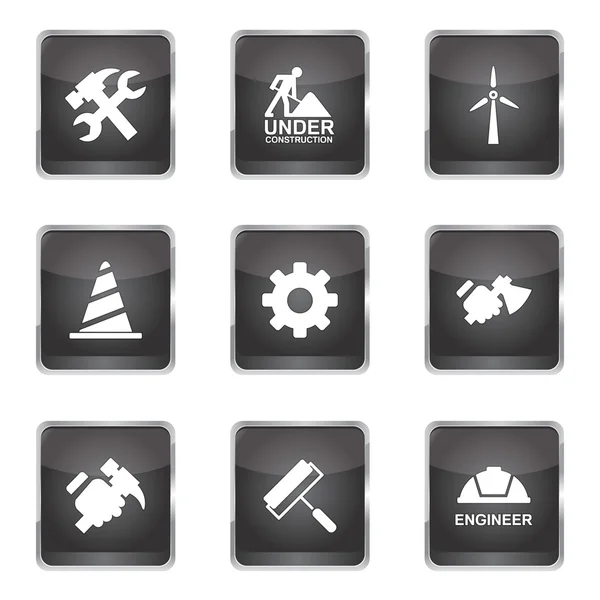 Budowlane narzędzia zestaw ikon projekt — Wektor stockowy