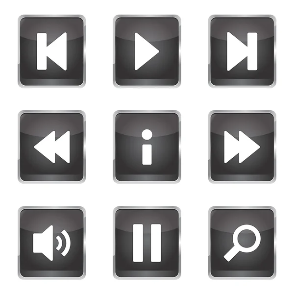 Multimedia Controller Icon Set — Stockvektor