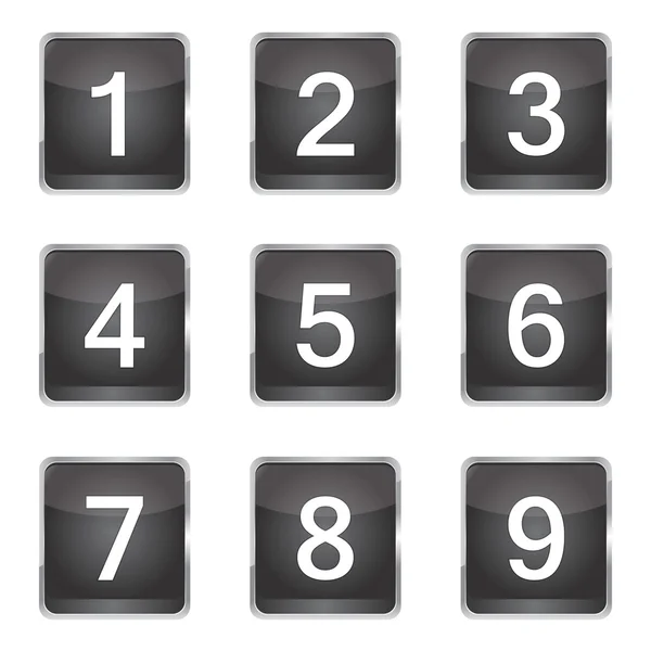 Numbers Counting  Icon Set — Stock Vector