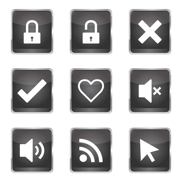 SEO Internet Sign Icon Design Set — Stock Vector