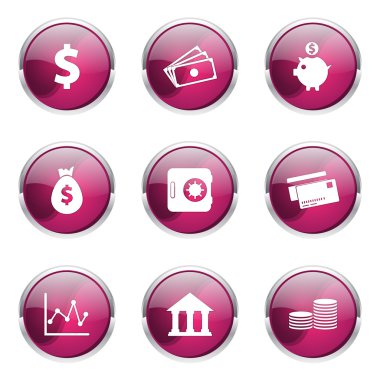 Finans bankacılık Icon set