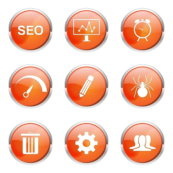 SEO Internet Sign Icon Design Set — Stock Vector