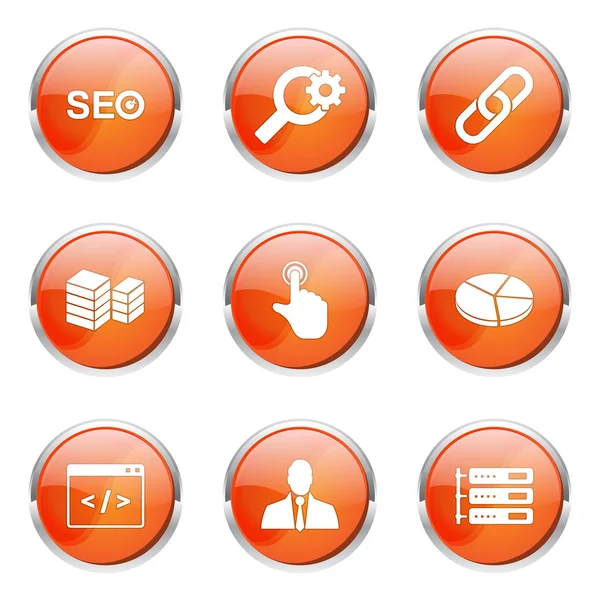 Seo Internet Zeichen Icon Design Set — Stockvektor