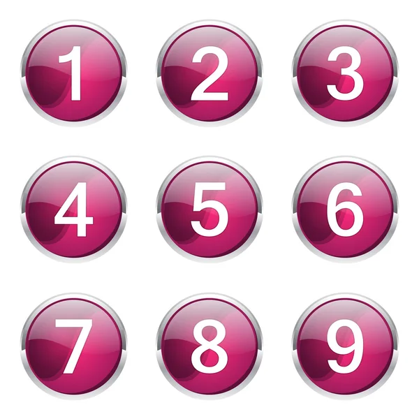Set di icone per contare i numeri — Vettoriale Stock