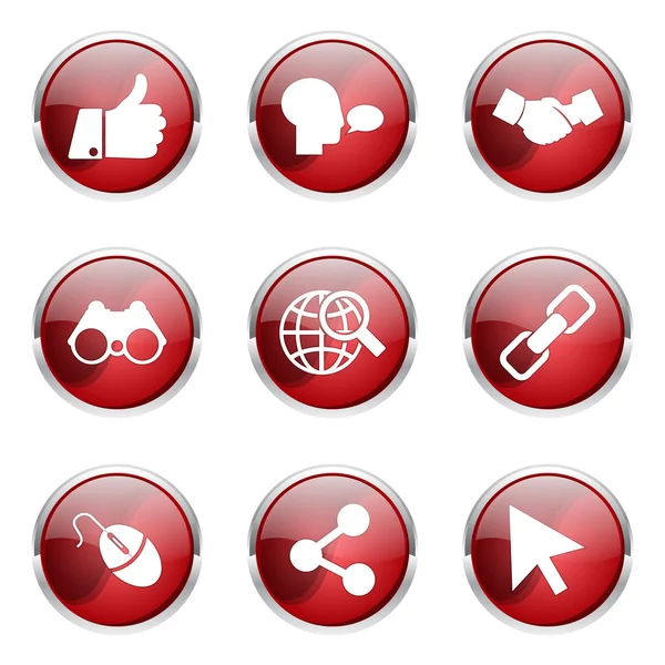 Sociale internet pictogrammenset — Stockvector