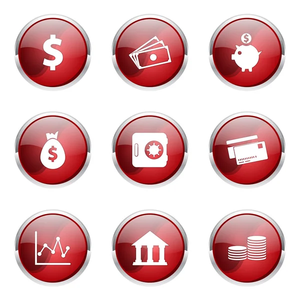 Financial Banking Icon Set — Stock Vector