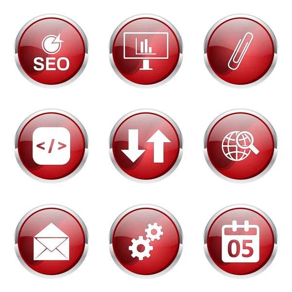 Seo Internet Zeichen Icon Design Set — Stockvektor