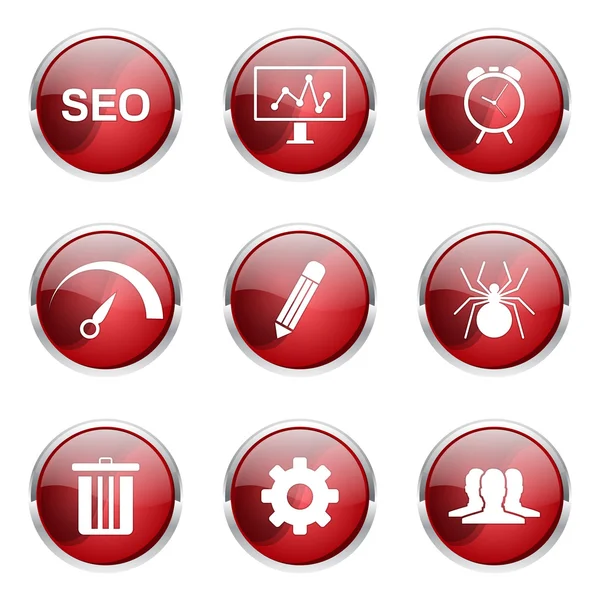 SEO Internet Sign Icon Design Set — Stock Vector