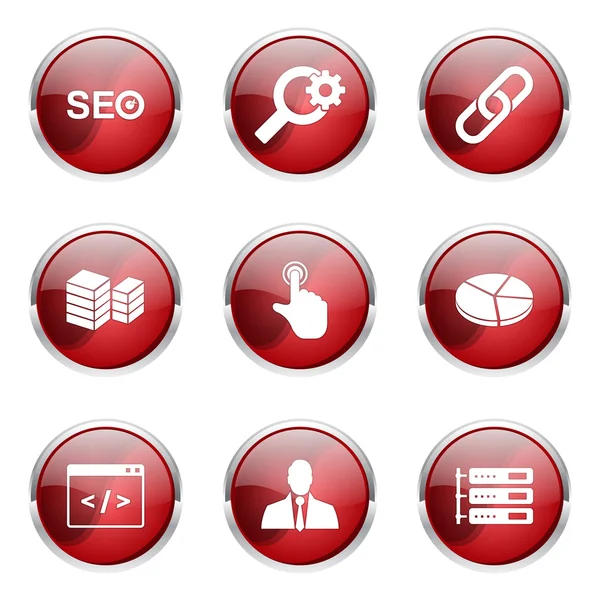 Seo Internet Zeichen Icon Design Set — Stockvektor