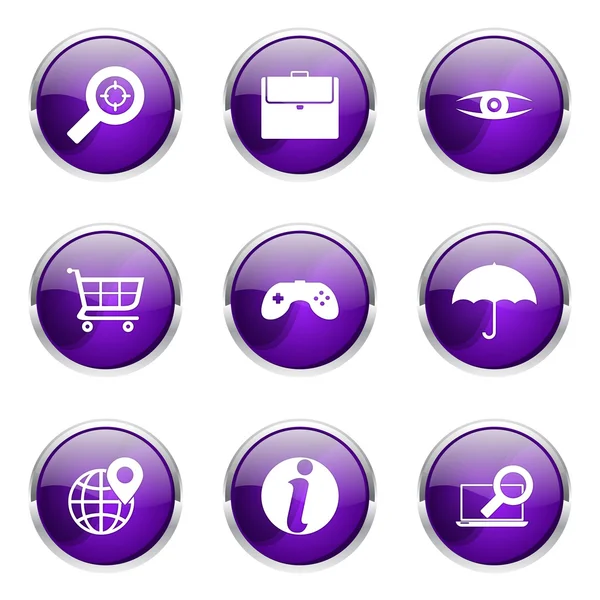 Conjunto de Design de ícones de sinal Internet SEO — Vetor de Stock