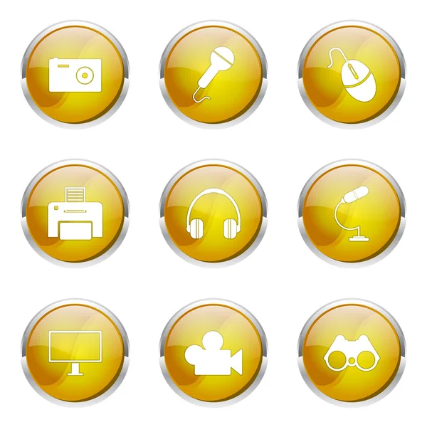 Elektronische apparatuur pictogrammenset — Stockvector