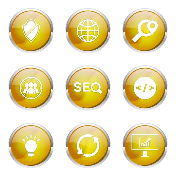 Seo Internet Zeichen Icon Design Set — Stockvektor