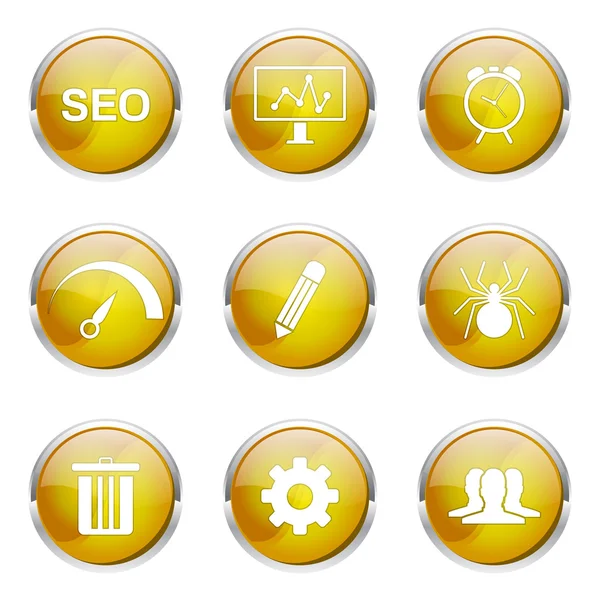 SEO Internet signe Icon Set Design — Image vectorielle