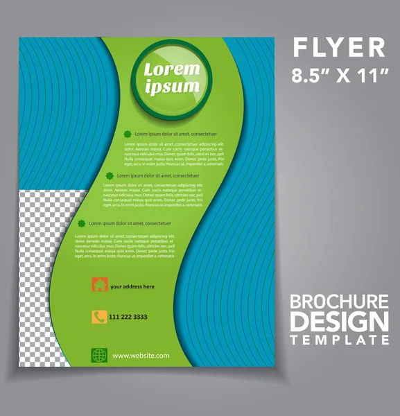 Flyer Brochure Vector Design — Stok Vektör