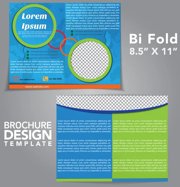 Bi Fold Brochure Vector Design — 图库矢量图片