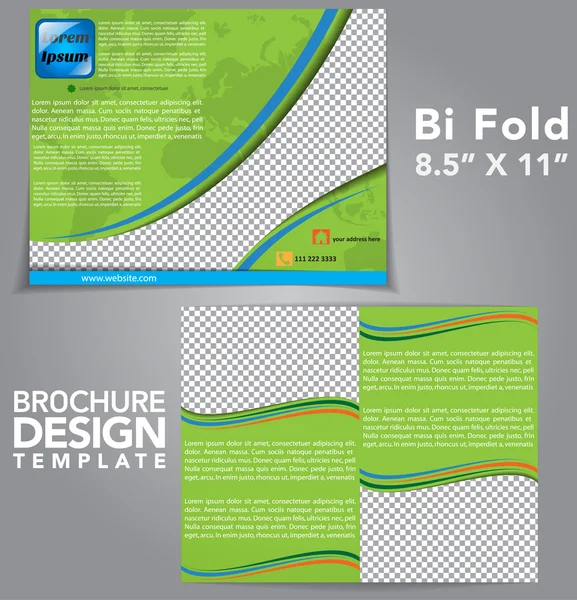 Bi Fold Brochure Vector Design — 图库矢量图片