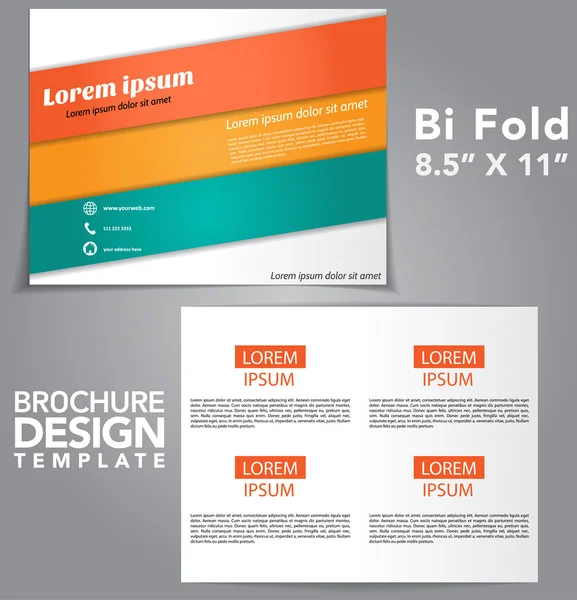 Bi Fold Brochure Vector Design — 图库矢量图片