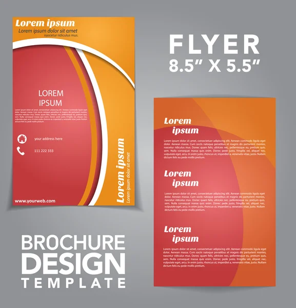 Flyer Brochure Vector Design — Stok Vektör