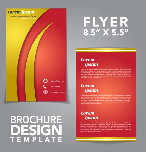 Flyer Brochure Vector Design — 图库矢量图片