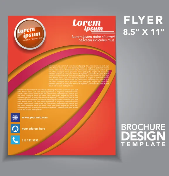 Flyer Brochure Vector Design — 스톡 벡터