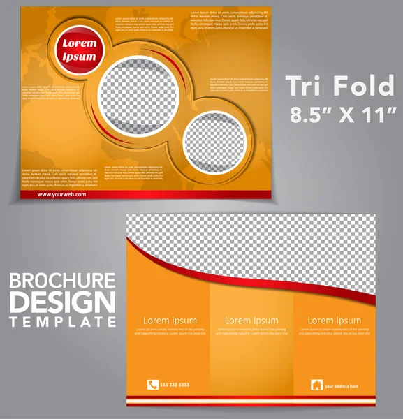 Brochure di Tri Fold Design vettoriale — Vettoriale Stock